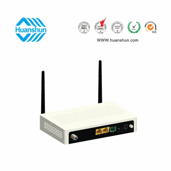 HSOS111762GNW FTTH 終端（XPON ONU WIFI，WDM CATV）（GE+FE+2*2WIFI+WDM+CATV NE)